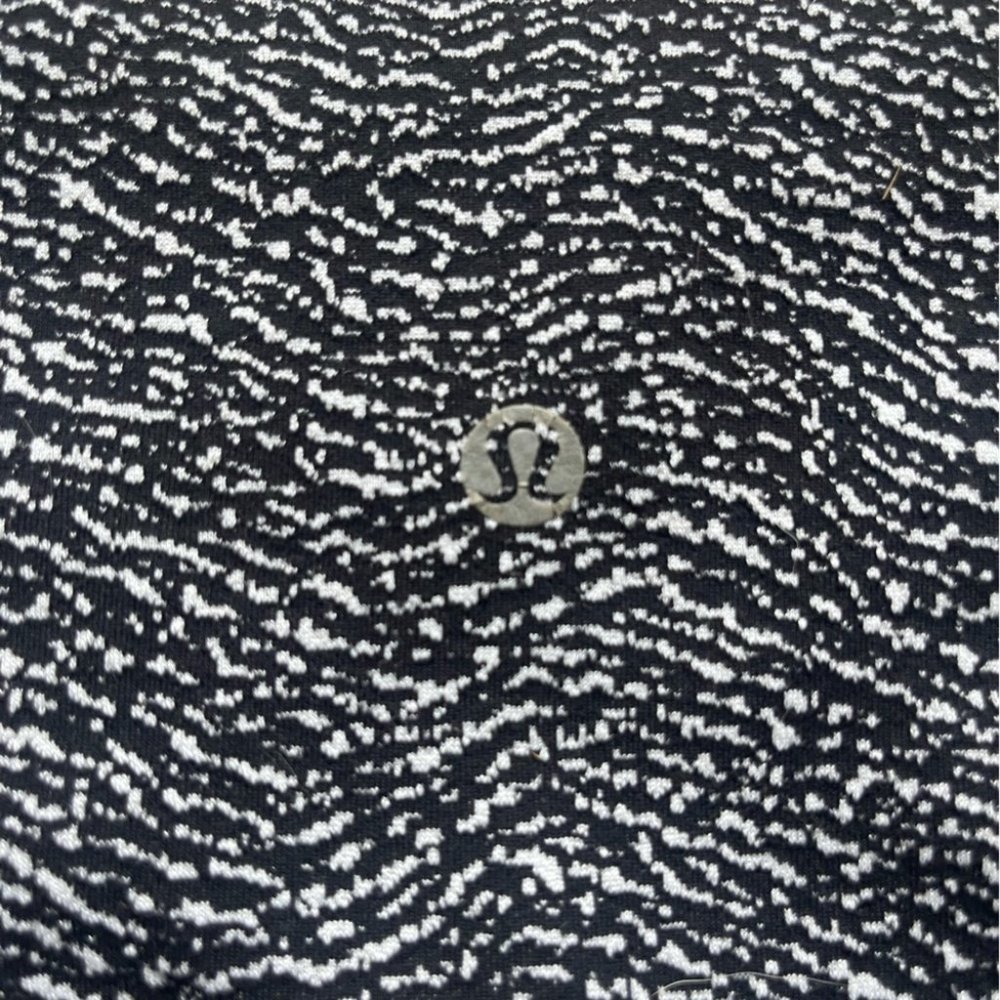 Lululemon Wunder Under Luon Ripple Jacquard Crop White Black Align - Picture 7 of 10